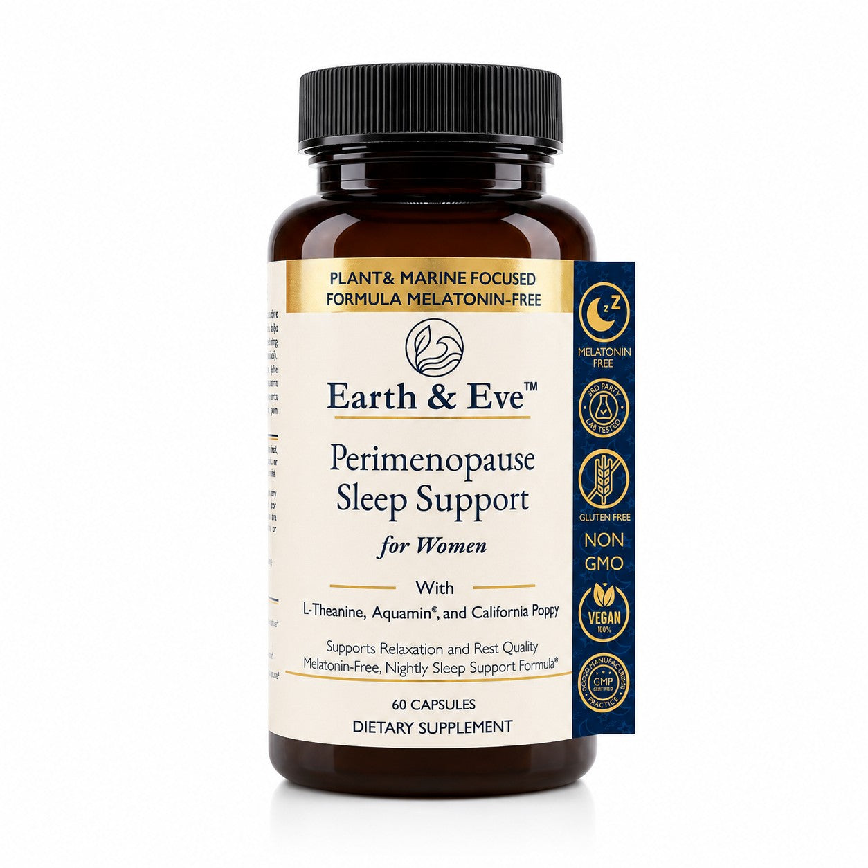 Earth & Eve Sleep Support bottle, 60-capsule supply