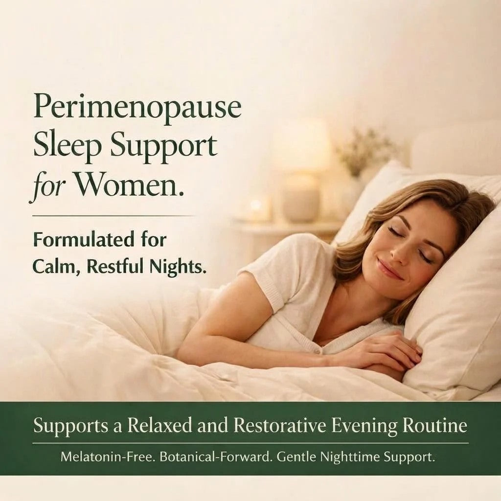 Woman incorporating Earth & Eve Sleep Support into her nighttime routine